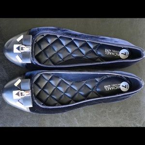Blue Michael Kors flats
